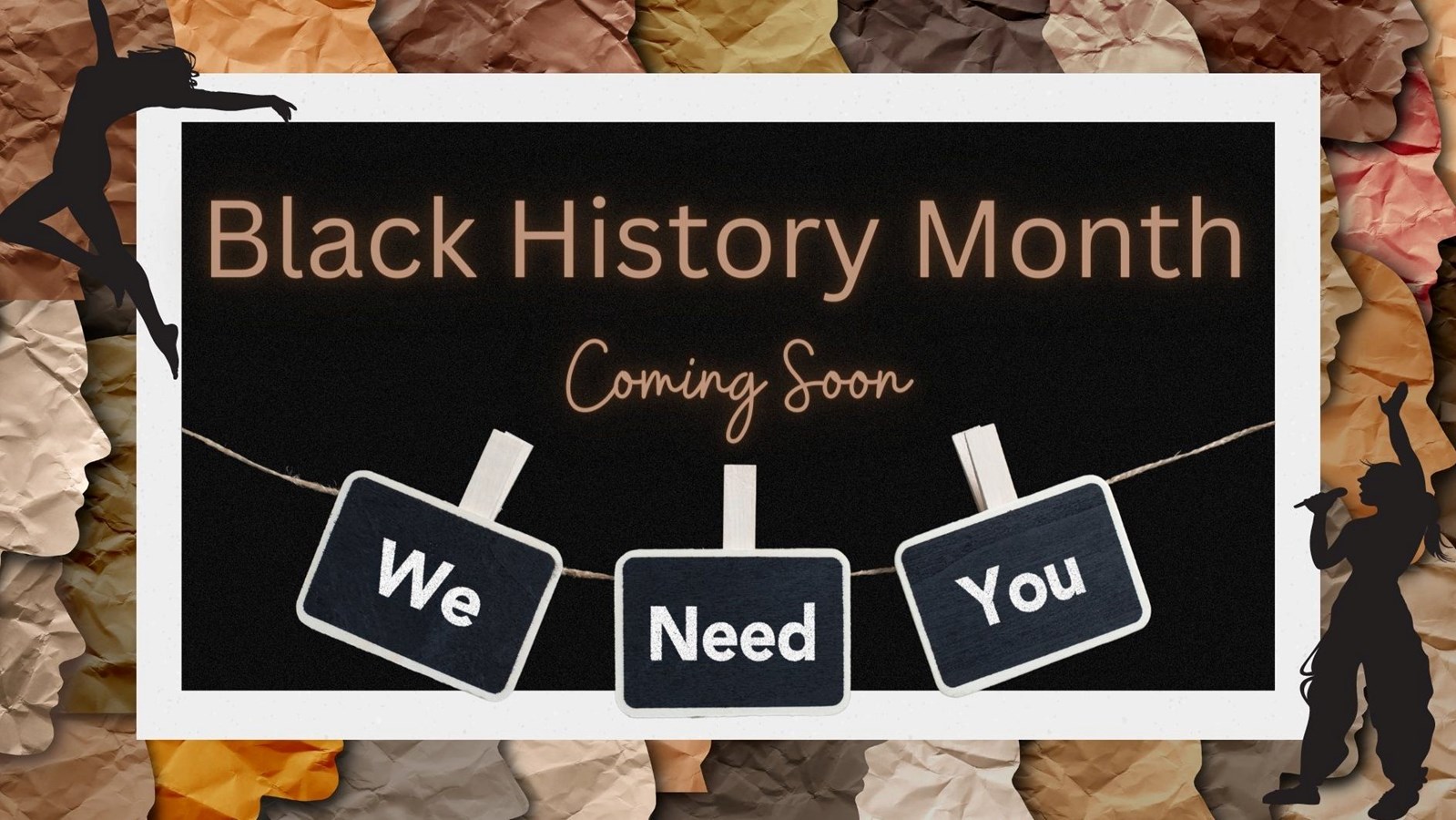 Black History Month coming soon sign